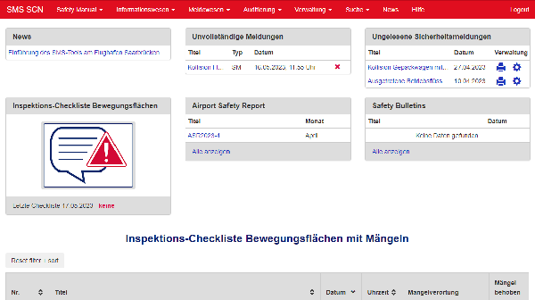 GfL Safety Management System in operation at Saarbrücken Airport